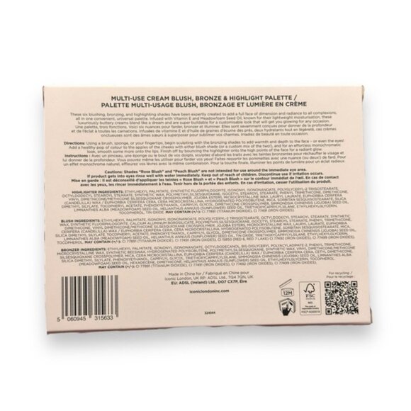 🆕 NWT Iconic London CREAM FACE PALETTE Multi-Use cream Blush Bronze Highlighter - Picture 7 of 8